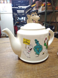 Vtg Jim Beam 3 Piece Set Tea Pot Creamer Sugar Bowl Genuine Wade Porcelain