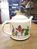 Vtg Jim Beam 3 Piece Set Tea Pot Creamer Sugar Bowl Genuine Wade Porcelain