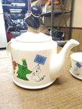 Vtg Jim Beam 3 Piece Set Tea Pot Creamer Sugar Bowl Genuine Wade Porcelain