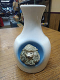 Vtg Jim Beam Poodle Bust Oil Vinegar Jar Vase Bottle Regal China Co. Nice!