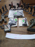 Vintage Primitive 18 Piece Lot Asst. Lead Soldier Officers on Horseback Cowboys