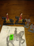 Vintage Primitive 18 Piece Lot Asst. Lead Soldier Officers on Horseback Cowboys