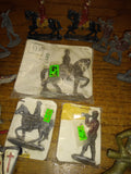 Vintage Primitive 18 Piece Lot Asst. Lead Soldier Officers on Horseback Cowboys