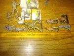 Vintage Primitive 18 Piece Lot Asst. Lead Soldier Officers on Horseback Cowboys