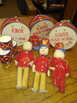 Old Vtg WWII Era Folk Art Paper Mache Knox Pa High School Marching Band Figures