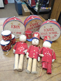 Old Vtg WWII Era Folk Art Paper Mache Knox Pa High School Marching Band Figures