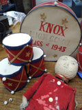 Old Vtg WWII Era Folk Art Paper Mache Knox Pa High School Marching Band Figures