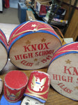 Old Vtg WWII Era Folk Art Paper Mache Knox Pa High School Marching Band Figures