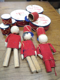 Old Vtg WWII Era Folk Art Paper Mache Knox Pa High School Marching Band Figures