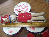 Old Vtg WWII Era Folk Art Paper Mache Knox Pa High School Marching Band Figures