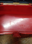 Vtg Hard Plastic Mini Dome Top Lunch Box Thermos Red Black Calvo Fisher Price