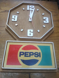 Vtg Pepsi Cola Advertising Wall Clock Sign Impact International Working