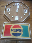 Vtg Pepsi Cola Advertising Wall Clock Sign Impact International Working
