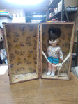 Vtg Mickey Mouse Toy Chest Trunk Open Close Eye Doll Red Metal Donald Duck Pluto