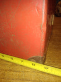 Vtg Mickey Mouse Toy Chest Trunk Open Close Eye Doll Red Metal Donald Duck Pluto