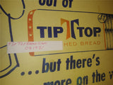 Vtg Tip Top Bread Plastic Grocery Store Shelf Liner Advertising Sign 27" x 13.5"