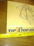 Vtg Tip Top Bread Plastic Grocery Store Shelf Liner Advertising Sign 27" x 13.5"