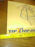 Vtg Tip Top Bread Plastic Grocery Store Shelf Liner Advertising Sign 27" x 13.5"