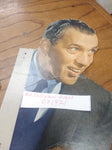 Vtg 1960's Mid Century Ed Sullivan Show Left Handed Pole Sign Cardboard 25" x 7"