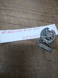 Vtg U.S. Army Sterling Silver Machine Gun Marxmans Medal Lapel Pin Military