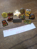 Vtg Lapel Pin 11pc Lot Easy Rider Bad To The Bone Budweiser I Hate Work Hot Stuf