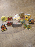 Vtg Lapel Pin 11pc Lot Easy Rider Bad To The Bone Budweiser I Hate Work Hot Stuf