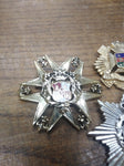 Vtg 4pc Brooch Pin Lot Gold Silver Tone Wiltshire Regiment Armed Armored & Ready