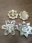 Vtg 4pc Brooch Pin Lot Gold Silver Tone Wiltshire Regiment Armed Armored & Ready