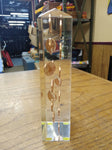 Vtg 18 Cent 1973 Lincoln Pennies Lucite Acrylic Obelisk Paperweight Uncirculated