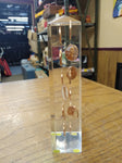 Vtg 18 Cent 1973 Lincoln Pennies Lucite Acrylic Obelisk Paperweight Uncirculated