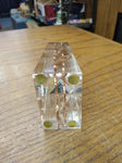 Vtg 18 Cent 1973 Lincoln Pennies Lucite Acrylic Obelisk Paperweight Uncirculated