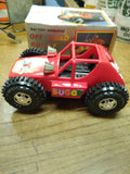 Vtg Off Road Buggy Flip Over Blinking Lights Battery Operated Red Dune Buggy Toy