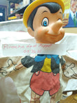 Vtg Walt Disney Productions Pinocchio Hand Puppet Soft Rubber Head Toy Japan