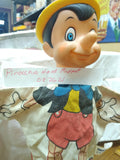 Vtg Walt Disney Productions Pinocchio Hand Puppet Soft Rubber Head Toy Japan