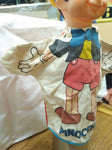 Vtg Walt Disney Productions Pinocchio Hand Puppet Soft Rubber Head Toy Japan