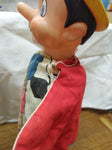 Vtg Walt Disney Productions Pinocchio Hand Puppet Soft Rubber Head Toy Japan