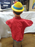 Vtg Walt Disney Productions Pinocchio Hand Puppet Soft Rubber Head Toy Japan