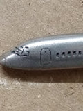 Vtg Pewter Jet Airliner Plane Tie Tack Pin Pilot Stewardess Airport