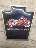 Vtg 2pc Biker Harley Davidson Motorcycle livefreeridealive.com Hat Vest Pin Lot
