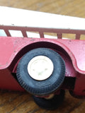 Vtg Red Tiny Tonka 1968 Aerial Hook and Ladder Fire Truck Steel Tractor Trailer