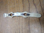 Vtg Minnie Mouse Wind Up Wrist Watch Walt Disney Swiss White Leather Strap Works