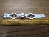Vtg Minnie Mouse Wind Up Wrist Watch Walt Disney Swiss White Leather Strap Works