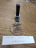 Vtg  Brass Watch Fob Trabon First In Centralized Lubricating Systems W/Strap