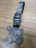 Vtg Watch Fob Caterpillar Heavy Equipment Beckwith Corp. Leather Strap Nice!
