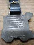 Vtg Watch Fob Caterpillar Heavy Equipment Beckwith Corp. Leather Strap Nice!