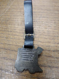 Vtg Watch Fob Caterpillar Heavy Equipment Beckwith Corp. Leather Strap Nice!