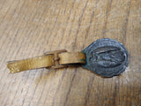 Very Old Victorian Era Golfer Collectable Watch Fob PGA Brass Leather Strap Rare