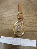 Vtg Watch Fob Euclid Corp Heavy Equipment Anderson Co Pennsylvania Leather Strap