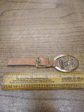 Vtg Watch Fob Euclid Corp Heavy Equipment Anderson Co Pennsylvania Leather Strap