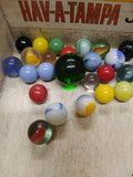 Vtg 40+ Piece Glass Marble Lot Shooters Swirls Cats Eye Vitro Agate and More #1